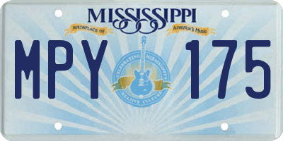 MS license plate MPY175