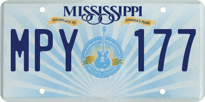 MS license plate MPY177