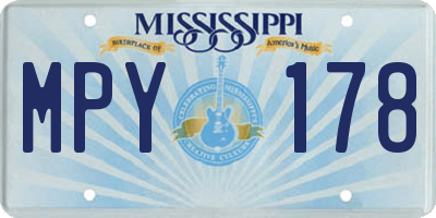 MS license plate MPY178