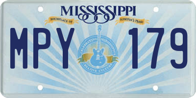 MS license plate MPY179