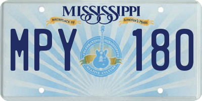 MS license plate MPY180