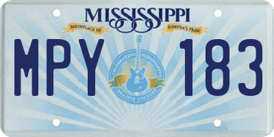 MS license plate MPY183