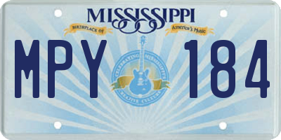 MS license plate MPY184