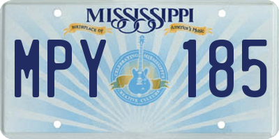 MS license plate MPY185