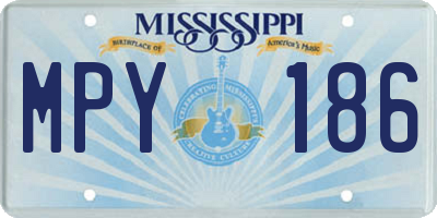 MS license plate MPY186