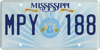 MS license plate MPY188