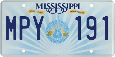 MS license plate MPY191