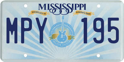 MS license plate MPY195