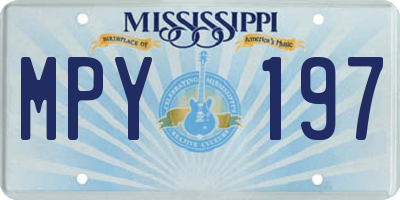MS license plate MPY197