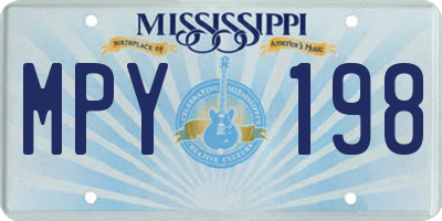MS license plate MPY198