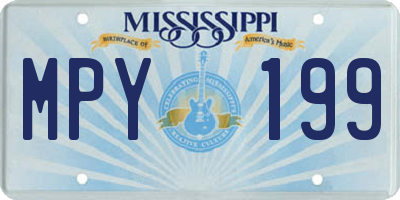 MS license plate MPY199