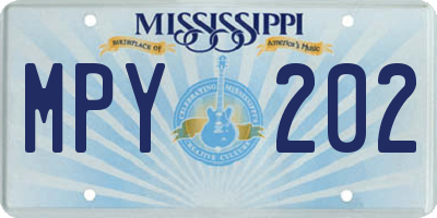 MS license plate MPY202