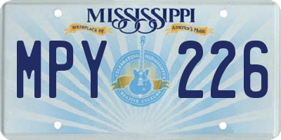 MS license plate MPY226