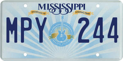 MS license plate MPY244