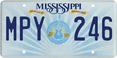 MS license plate MPY246