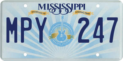 MS license plate MPY247