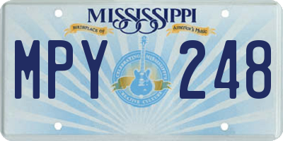 MS license plate MPY248