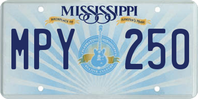 MS license plate MPY250