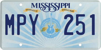 MS license plate MPY251