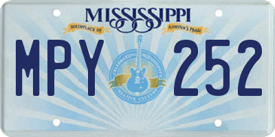MS license plate MPY252