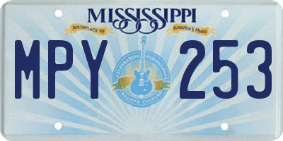 MS license plate MPY253