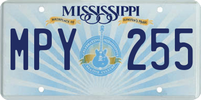 MS license plate MPY255