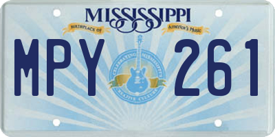 MS license plate MPY261