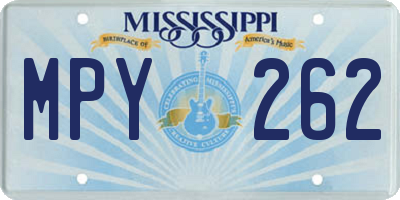 MS license plate MPY262