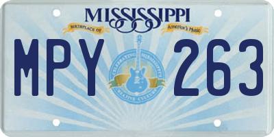 MS license plate MPY263
