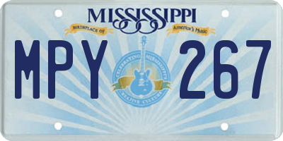 MS license plate MPY267