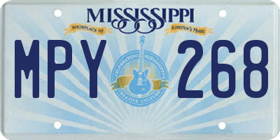MS license plate MPY268