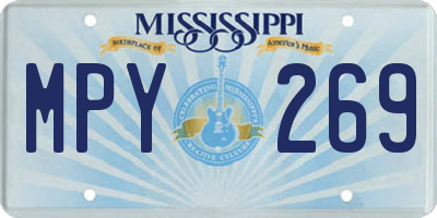 MS license plate MPY269