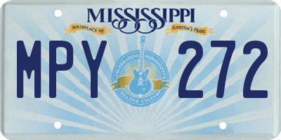 MS license plate MPY272