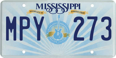 MS license plate MPY273