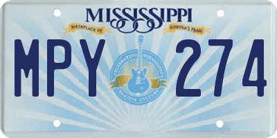 MS license plate MPY274