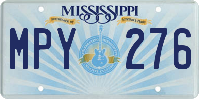 MS license plate MPY276