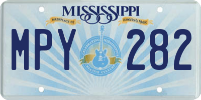 MS license plate MPY282