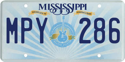 MS license plate MPY286
