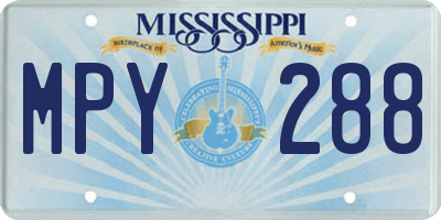 MS license plate MPY288