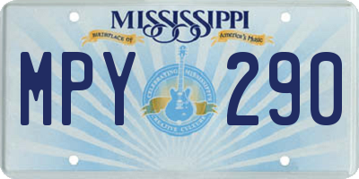MS license plate MPY290