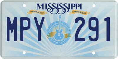 MS license plate MPY291