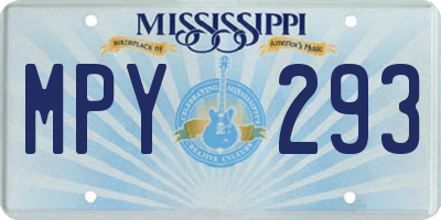 MS license plate MPY293