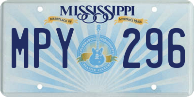 MS license plate MPY296