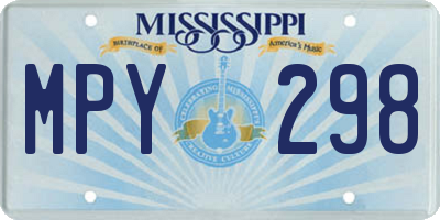 MS license plate MPY298