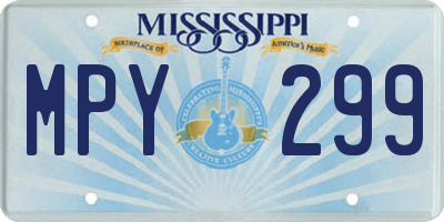 MS license plate MPY299