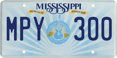MS license plate MPY300