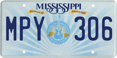 MS license plate MPY306