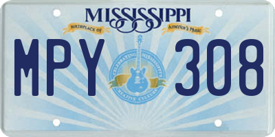 MS license plate MPY308