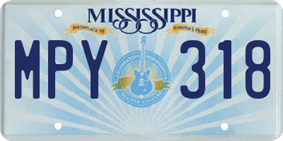 MS license plate MPY318