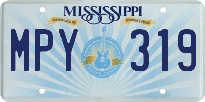 MS license plate MPY319